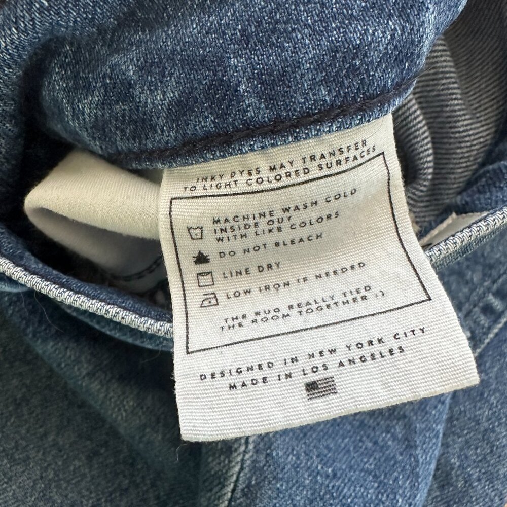 AYR Wide Leg Flare Jeans in Blue Denim - Picture 6 of 12
